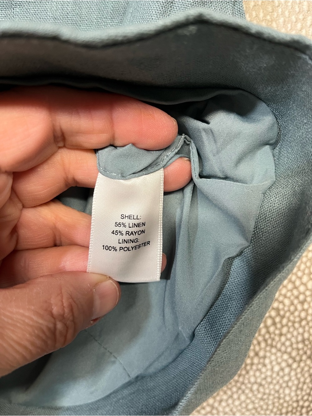 S RACHEL ZOE Teal Button-Front Linen Blend Vest - Picture 6 of 6